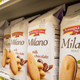Milano cookies lined up on store shelves